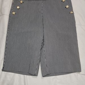 Liz Claiborne Black and White Pinstripe Shorts